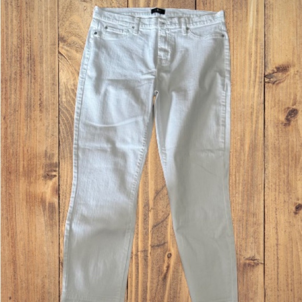 7 For All Mankind White Denim Size 32